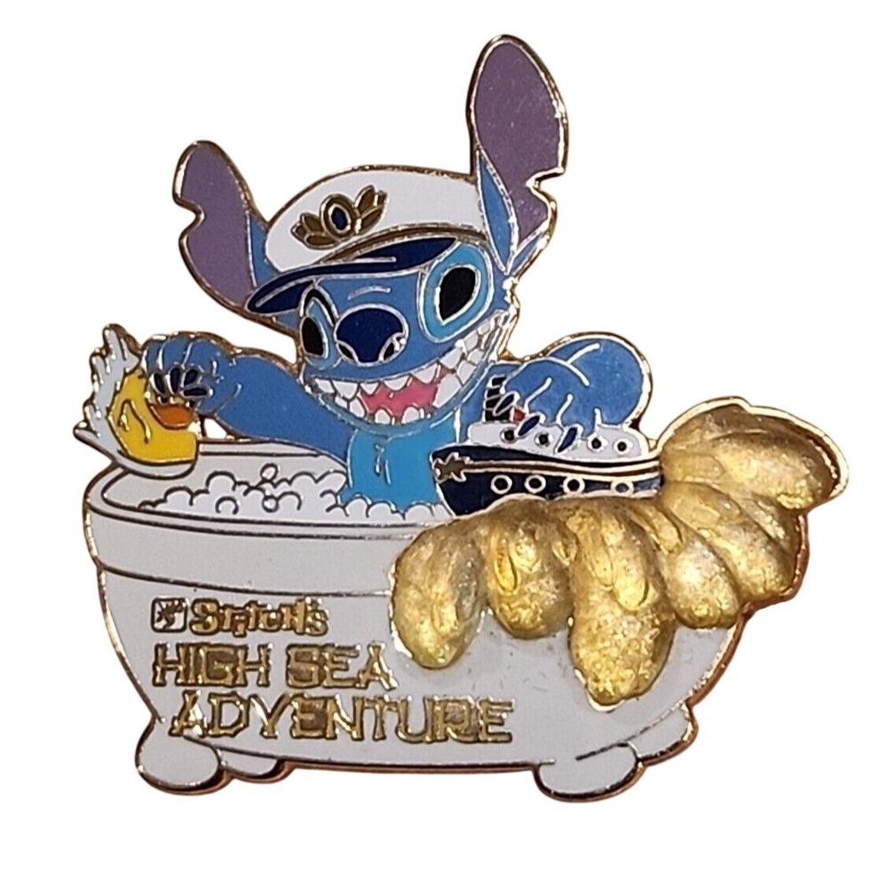 Vintage Disney Cruise Line DCL Stitch‎ High Sea Adventure Castaway Cay Pin 2005